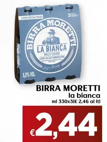 Maxi Supermercati Birra Moretti La Bianca 330x3 ml offerta