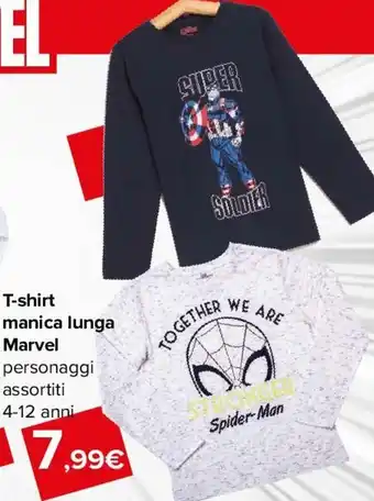 Carrefour T-Shirt Manica Lunga Marvel offerta