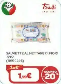 Bimbo Store Trudi Salviette Al Nettare Di Fiori 72pz offerta