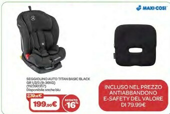 Bimbo Store Maxi-Cosi Seggiolino Auto Titan Basic Black Gr 1/2/3 (9-36kg) offerta