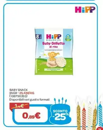 Bimbo Store Hipp Baby Snack Gallette Di Riso offerta