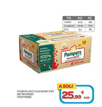 Bimbo Store Pampers Pannolino Gigababy Dry Mutandino offerta