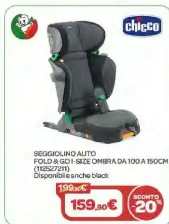 Bimbo Store Chicco Seggiolino Auto Fold & Go I-Size Ombra Da 100 A 150cm offerta