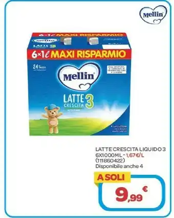 Bimbo Store Mellin Latte Crescita Liquido 3 offerta