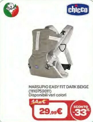 Bimbo Store Chicco Marsupio Easy Fit Dark Beige offerta