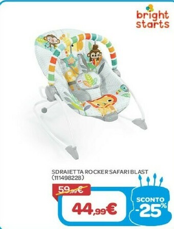 Bimbo Store Bright starts Sdraietta Rocker Safari Blast offerta