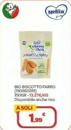 Bimbo Store Mellin Bio Biscotto Farro 150gr offerta