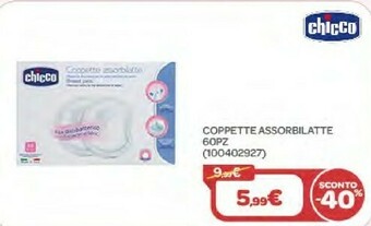 Bimbo Store Chicco Coppette Assorbilatte 60Pz offerta