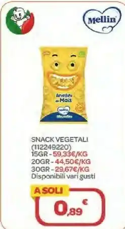 Bimbo Store Mellin Snack Vegetali offerta