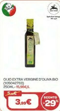Alce Nero Olio Extra Vergine D'Oliva Bio 250ml