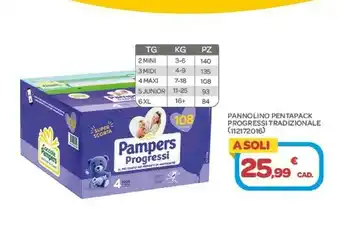 Bimbo Store Pampers Pannolino Pentapack Progressi Tradizionale offerta