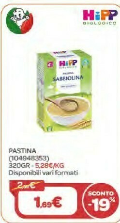 Bimbo Store Hipp Pastina 320gr offerta
