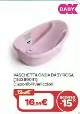 Bimbo Store Ok Baby Vaschetta Onda Baby Rosa offerta