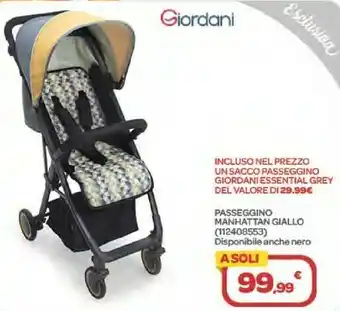 Bimbo Store Giordani Passeggino Manhattan Giallo offerta