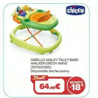 Chicco Girello Walky Talky Baby Walker Green Wave