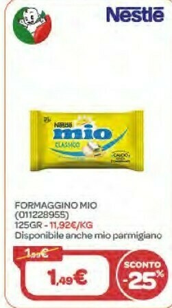 Bimbo Store Nestlè Formaggino Mio 125gr offerta