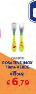 Bimbo Store Chicco Posatine Inox 18m+ Verde offerta