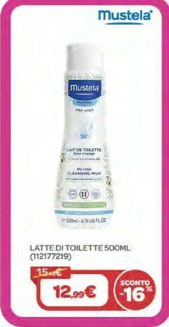Bimbo Store Mustela Latte Di Toilette 500ml offerta