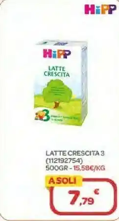 Bimbo Store Hipp Latte Crescita 3 500gr offerta