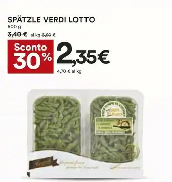Coop Valsugana Sapori - Spatzle Verdi Con Il 30% Di Spinaci 500 G(ml) offerta