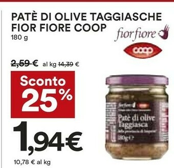 Coop Patè Di Olive Taggiasche offerta