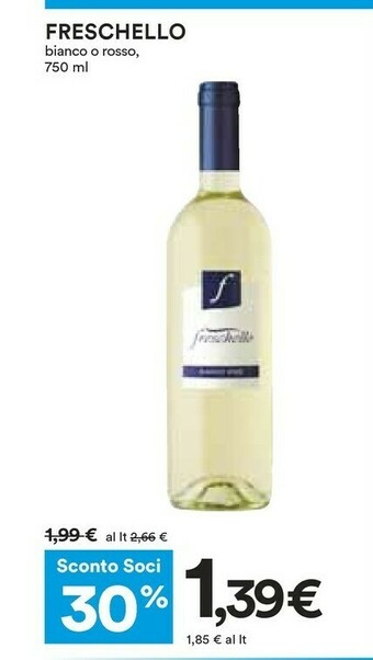 Coop Freschello Vino Bianco 750 G(ml) offerta