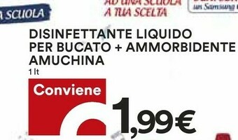 Coop Amuchina Disinfettante Liquido Per Bucato + Ammorbidente offerta