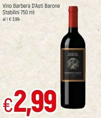 Famila Barone Stabilini Vino Barbera D'asti offerta
