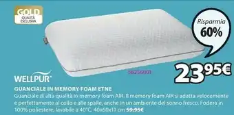 JYSK Wellpur Guanciale In Memory Foam Etne offerta