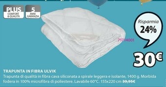 JYSK Trapunta In Fibra Ulvik offerta
