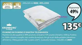 JYSK Piumino In Piumino D'anatra Telemarken offerta