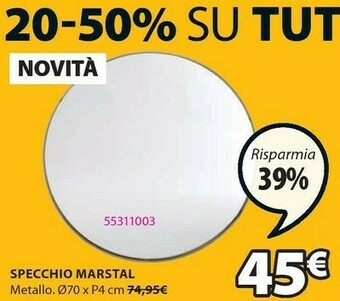 JYSK Specchio Marstal Metallo offerta