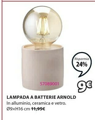 JYSK Lampada A Batterie Arnold offerta