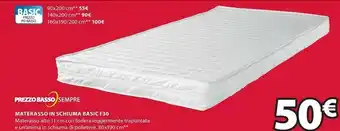 JYSK Materassso In Schiuma Basic F30 offerta