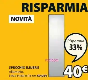 JYSK Specchio Ilbjerg Alluminio offerta