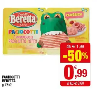 Iperal Beretta Paciocotti 2 Hamburger Di Prosciutto Cotto offerta