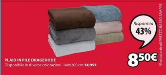 JYSK Plaid In Pile Dragehode offerta