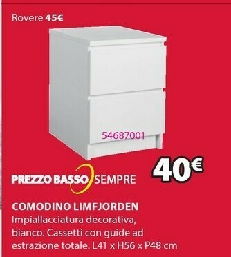 JYSK Comodino Limfjorden offerta