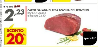 Italmark Carne Salada Di Fesa Bovina Del Trentino offerta