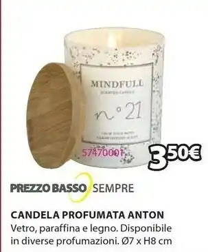 JYSK Candela Profumata Anton offerta