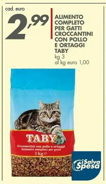 Taby Alimento Completo Per Gatti Croccantini Con Pollo E Ortaggi