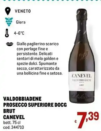Metro Canevel Valdobbiadene Prosecco Superiore offerta
