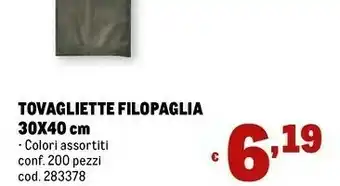 Tovagliette Filopaglia 200 Pz