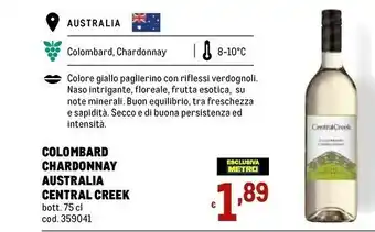 Central Greek Colombard Chardonnay Australia