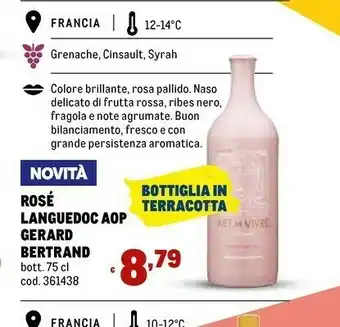 Metro Gerard Bertrand Rosé Languedoc Aop offerta