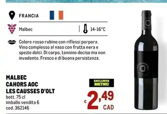 Malbec Cahors Aoc Les Causses D'olt