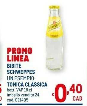 Metro Schweppes Bevande Analcoliche offerta