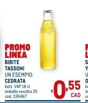 Metro Tassoni Cedrata 180 G(ml) offerta