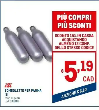Metro Isi Bombolette Per Panna offerta