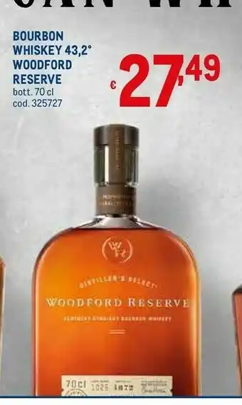 Metro Bourbon Whiskey Woodford Reserve offerta